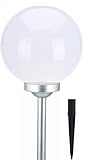 Spetebo LED Solar Leuchtkugel - Kugelleuchte 20 cm in warmweiß auf 2 Höhen einstellbar - Solarleuchte Garten Lampe Solar Kugel
