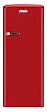 Amica VKSR 354 150 R Vollraum-Kühlschrank / Chili Red (Rot) / 144cm Höhe / Retro-Design / Gemüseschublade / LED-Beleuchtung