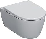 Geberit iCon Set Wand-WC mit WC-Sitz, Rimfree, B x H x T 35,5 x 37,5 x 53 cm, mit Absenkautomatik, Weiß, WC-Set 501664001