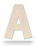 Kleenes Traumhandel Holzbuchstaben - Buchstabe aus Holz - Buchstaben für Türbeschriftung - Alphabet aus Holz für Kinderzimmer, Wohnzimmer u.v.m. - (30 cm, Großes A)