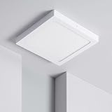 LEDKIA LIGHTING LED Deckenleuchte 24W Eckig 300x300 mm 38x300x300 mm Aluminium für Wohnzimmer, Küche, Schlafzimmer