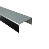 Abdeckprofil Alu Anthrazit, 2000mm U-Profil Dekor außen 20x100x20 mm Schenkelinnenmaß aus Alu Ral7016 Anthrazitgrau 0,8 mm stark U Profil Ral 7016,Mauerabdeckung,