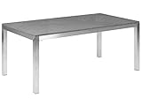 Gartentisch aus Steingemisch grau 180 cm Grosseto