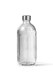 Aarke Glasflasche [nur kompatibel mit Carbonator PRO] für Wassersprudler Carbonator Pro, Spülmaschinenfeste, mit Details in Edelstahl