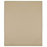 Homgoday Jersey Spannbettlaken 2 tlg Taupe 160x200 cm Baumwolle Spannbetttuch Spannbetttuch Bettwäsche Stoff pflegeleicht weich & bequem Unterlaken