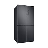 Samsung French-Door-Kühlschrank mit Gefrierfach, 179 cm, 488 l, Twin Cooling+, Power Cool & Power Freeze, Twist Ice Maker, Premium Black Steel, RF48A400EB4/EG