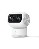 eufy Security Indoor Cam S350, Dual Kameras, 4K UHD Auflösung, Überwachungskamera mit 8× Zoom und 360° PTZ, Mensch/Tier KI, Dual-Band Wi-Fi 6 (Generalüberholt)