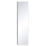 INSPIRE - Rechteckiger Spiegel Milo mit Holzrahmen - B.32 x H.122 cm - Weißes Holz - Wandspiegel - Standspiegel