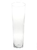 INNA-Glas Große Glasvase AMNA AIR aus Glas, klar, 70cm, Ø19cm - Konische Glas Vase/Hohe Vase