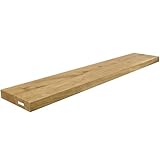 holz4home® Wandregal ohne Baumkante 120 cm Länge, Natur Geölt I Schweberegal Massivholz I Unsichtbare Befestigung moderner Stil I Wandboard Echtholz