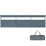 REDCAMP Windschutz für Camping, Heavy Duty Camping Sichtschutz Outdoor Caravan Privacy Shield mit Top Fenster, für Garten Barbecue Picknick Lagerfeuer Holzkohlegrills, Grau