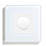 BSEED Dimmer Schalter Dimmer mit Drehschalter 500W Unterputz Drehdimmer Schalter LED-Dimmschalter für Dimmbare Glühlampen und LED-Lampen geeignet weiß