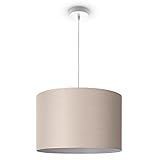 Paco Home Deckenlampe Pendellampe Aus Aluminium Und Stoff Hängelampe Ø45,5cm Breit Wohnzimmerlampe Esstisch Esszimmerlampe E27 Einfarbig 1 Flammig