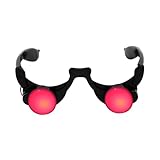 Dtaigou Rote LED-Brille mit leuchtenden Augen, leuchtende Brillen, Requisiten, Halloween-Glühbrille, gruselige rote LED-Brille mit leuchtenden Augen, für Kinder und Erwachsene