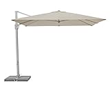 Suncomfort by Glatz Sonnenschirm Sunflex, off grey, 300 x 300 cm quadratisch, Gestell Aluminium, Bespannung Polyester, 28 kg