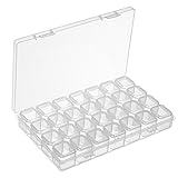 MumdoYAL sortierboxen für kleinteile，perlen aufbewahrungsbox，diamond painting zubehör，28 Compartments, Removable Bead Boxes，for Small Parts Nails Beads Rhinestones Jewellery