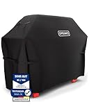 SPRINKS® Grillabdeckung WETTERFEST Grill Abdeckhaube Hochwertige Grill Abdeckung für Weber, Napoleon, Enders - EXTRA Griffen Gasgrill Oxford 600D Gewebe [147x61x122cm] - Grill Cover (Schwarz)