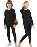 HOPLYNN Thermounterwäsche Set für Kinder Skiunterwäsche Jungen Mädchen Funktionsunterwäsche mit Doppelseitiges Fleece-XL