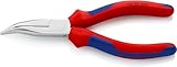 Knipex Flachrundzange mit Schneide (Radiozange) verchromt, mit Mehrkomponenten-Hüllen 160 mm 25 25 160