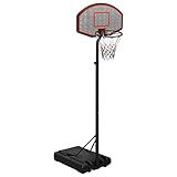 Basketballständer, LAPOOH Basketballkorb Outdoor, Basketball Korb, Basketball Hoop, Basketball Ständer, Schwarz 237-307 cm Polyethylen