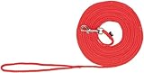 TRIXIE Schleppleine S–M, 15 m ø 5 mm in rot - Lange Hundeleine für Training und Outdoor - für kleine bis mittelgroße Hunde - 19773