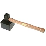 LSR TOOLS Plattenlegerhammer eckig 1500 g, mit anvulkanisiertem Kopf, 30170150