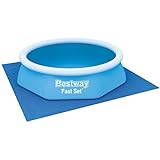 Bestway Flowclear™ quadratische Bodenplane, 274 x 274 cm, für Aufstellpools bis Ø 244 cm, blau