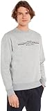 Tommy Hilfiger Herren Sweatshirt Rundhalsausschnitt, Grau (Light Grey Heather), 3XL