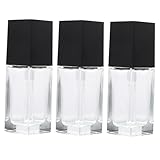 Healeved 3St Leere Flasche flüssige Foundation-Flasche Make-up-Probenflasche Fundamentpumpe reiseflaschen travel Bottle seifenspender Unterverpackung Flasche quadratische Flasche Black