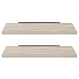 EUGAD Wandregal Wandboard 2er Set Hängeregal Holz Board Modern Sonoma Eiche 100x22,9x3,8cm 0041QJ-2