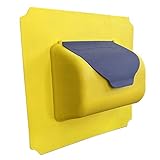 move and stic Platte 40x40 mit Spielfunktion Multifunktionsplatte mit Briefkasten gelb/grau