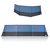 yourGEAR Windschutz Levante 600 Stabiler Sicht- und Sonnenschutz mit Querstangen 600x140 cm Camping Strand Garten