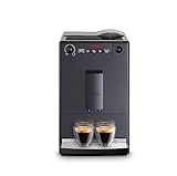 Melitta Solo - Kaffeevollautomat mit höhenverstellbarem Auslauf, kleine Kaffeemaschine mit abnehmbarem Wassertank, für z. B. Espresso oder Café Crème, pure black