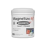 Magnetize-It! Magnetische Wandfarbe mit Grundierung (auf Wasserbasis) – Deco Color Extra Haftung und Nachhaltig, Allzweck-Innenraumfarbe 1L (Mond Grau)