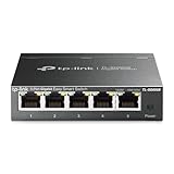 TP-Link TL-SG605E 5-Ports Gigabit Easy Smart Managed Netzwerk Switch(Plug-and-Play,Metallgehäuse, QoS, IGMP-Snooping,VLAN, zentrales Management, energieeffizient)