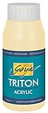 KREUL 17031 - Solo Goya Triton Acrylfarbe beige, 750 ml Flasche, schnell und matt trocknend, Farbe auf Wasserbasis, in Studioqualität, vielseitig einsetzbar, gut deckend und ergiebig