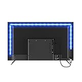 LED Strip 2m, Bluetooth USB Led Beleuchtung Hintergrundbeleuchtung für 40 bis 60 Zoll HDTV, TV-Bildschirm, PC-Monitor, Deko, Party, Steuerbar mit App, LED TV Hintergrundbeleuchtung Sync mit Musik
