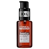 L'Oréal Men Expert XXL Bartöl für Männer, Unterstützung beim gesunden Bartwachstum, Beruhigende Bartpflege für Herren mit Zedernholzöl, Barber Club, [Amazon Exclusive], 1 x 50 ml