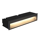 DAWALIGHT LED Wandeinbauleuchte Treppenleuchte 10W 3000K Warmweiß Wand Einbaustrahler IP65 Wasserdicht 240V Treppen Beleuchtung Außen zum Wänden Wegenm, Aluminium, Dunkelgrau