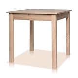 smart Esstisch 80x80 cm Eiche, Küchentisch ausziehbar bis 120 cm, Esszimmertisch aus Holzwerkstoff inkl. erweiterbare Auszugsplatte, moderner Tisch für bis zu 4 Personen