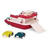 Wonder Wheels Großes 31 cm Boot und 2 Autos – Schiff Wasserspielzeug, Badewannenspielzeug, Badespielzeug – Badewanne Spielzeug für Kinder und Babys ab 1 Jahr