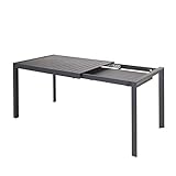 Chicreat Ausziehbarer Outdoor-Tisch aus Aluminium, 180 x 90 x 71,5 cm