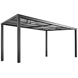 osoltus Terrassendach Veranda freistehend mit Schiebedach 4x3m anthrazit (4x3)