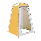 YGLEEULI Pop up Duschzelt Outdoor-Umkleideraum-Zelt, zusammenklappbares Ankleidezimmer-Badezelt, wasserdicht, UV-Schutz, reißfest, for Camping-Reisen(Yellow Gray)