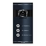 Metzler VDM10 2.0 Video -Türsprechanlage - 2-Draht IP - 3 Familienhaus Türklingel in RAL7016 Anthrazit mit Türöffner, HD-Kamera, Smartphone App