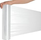 RAGO® Stretchfolie Transparent STARK 300m Länge I Folie für möbel Hand Strechfolienrolle I Palettenfolie Handfolie Wickelfolie I Verpackungsmaterial I Packfolien (40 x 9,5 x 9,5 cm) 1,85 kg