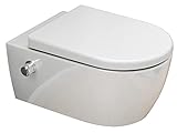SSWW | Dusch-WC inkl. Softclose Toilettensitz, spülrandlose Taharet Toilette, Toilette mit Bidet-Funktion | 54,5 cm lang