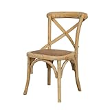 Biscottini Thonet Babystuhl aus Massivholz und Rattan L36 x PR42 x H65 – Esszimmerstühle – Vintage-Stühle – Schlafzimmer-Sessel – Wohnkultur