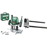 Bosch Accessories Bosch Oberfräse POF 1400 ACE (1400 W; für Holzbearbeitung; 3x Spannzange; Fräser; Parallelanschlag; Absaugadapter) + 1x Parallelführung und Führungsschienenadapter