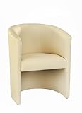 H&S Design Cocktailsessel Sessel Clubsessel Loungesessel Club Möbel Bürosessel Praxismöbel Farbe Creme/beige Neu